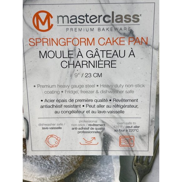 Master Class Springform 9" Cake Pan Premium Bakeware Non-Stick Heavy Duty - Picture 2 of 5